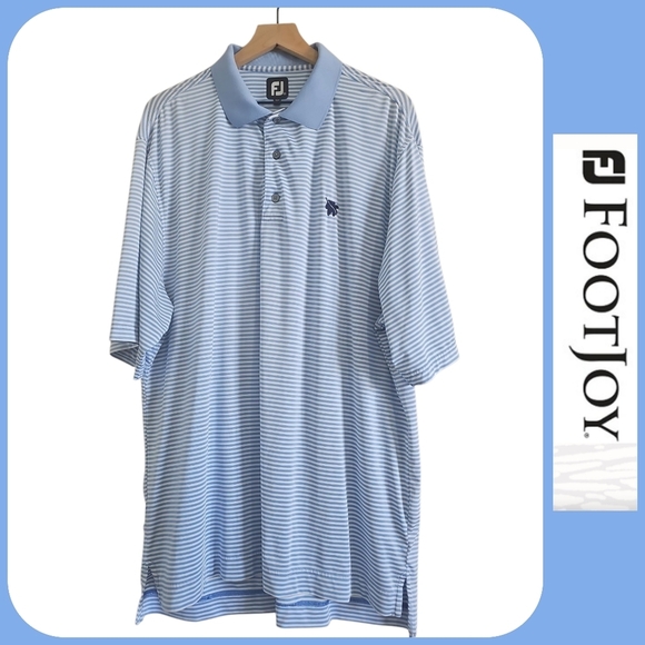 FOOTJOY MEN'S MULTI-STRIPE POLO GOLF SHIRT - Picture 1 of 10